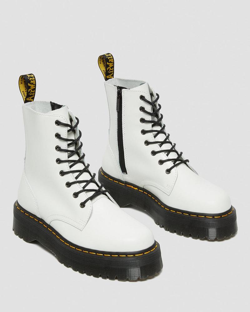 Botas Plataforma Dr Martens Jadon Smooth Cuero Hombre Blancos | MX 250VRW